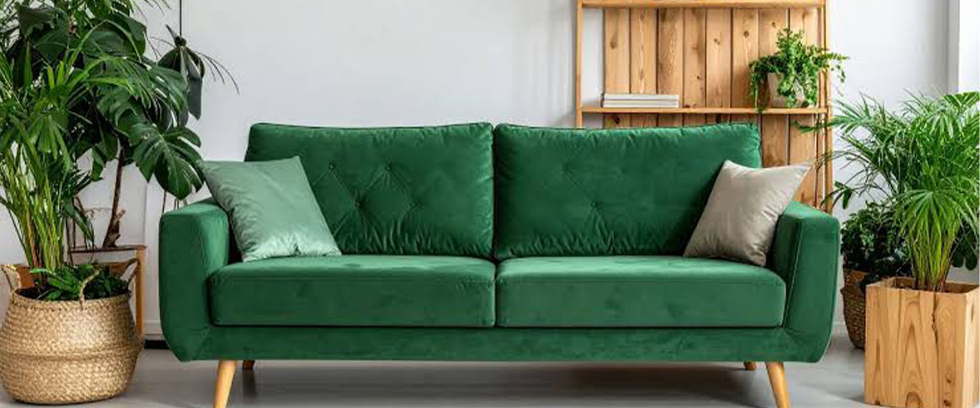 Upholstered sofa detail